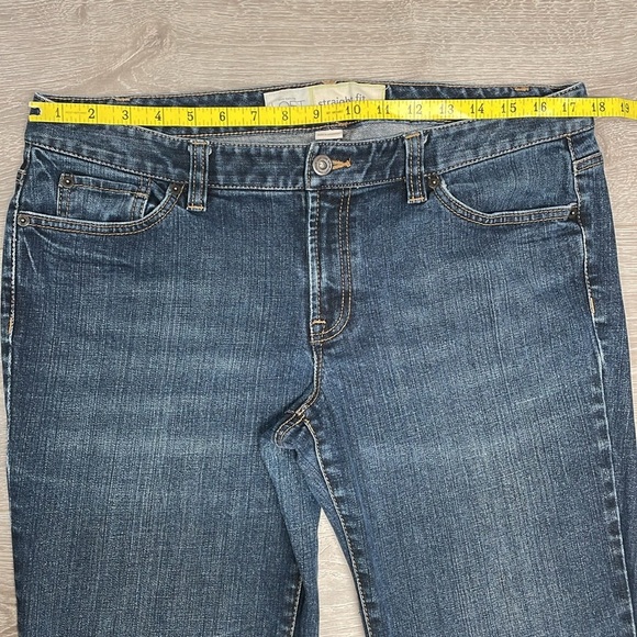 Ann Taylor Loft Straight Fit Denim Jeans 12 - Picture 8 of 16